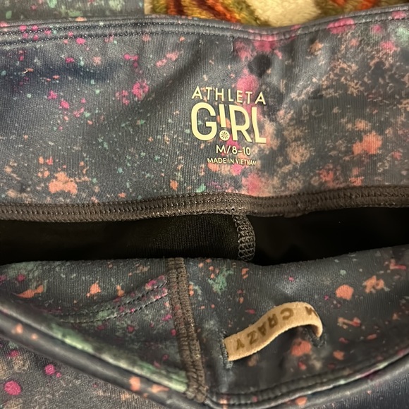 Lilac Purple Girls Capri Leggings Mesium 8-10 - Picture 4 of 6